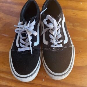 Vans Black and White Kids Sneakers